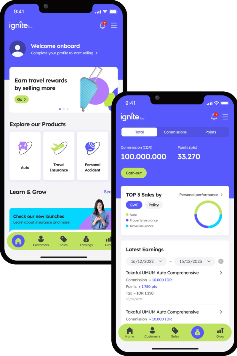 ignite app screens