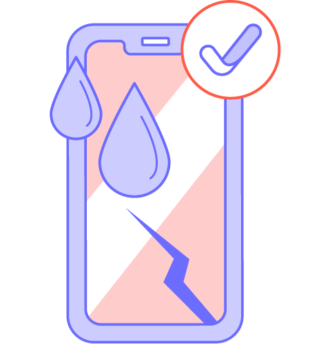phone liquid accident illustration